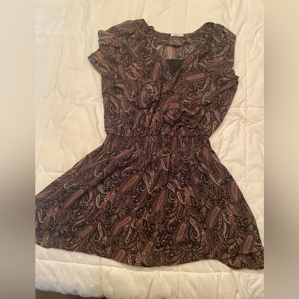 Dex paisley print mini dress